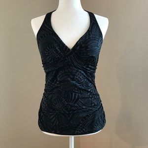 Kona Sol Halter Tankini Top Black Large